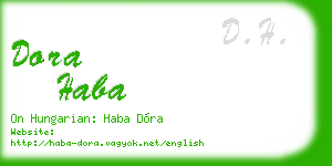 dora haba business card